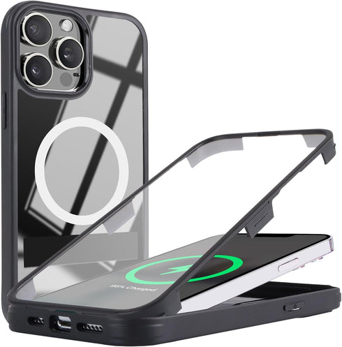 for iPhone 13 Pro Max Case with Screen Protector,iPhone 13 Pro Max Magsafe Case,iPhone 13 Pro Max Phone Case with Stand,iPhone 13 Pro Max Magnetic...