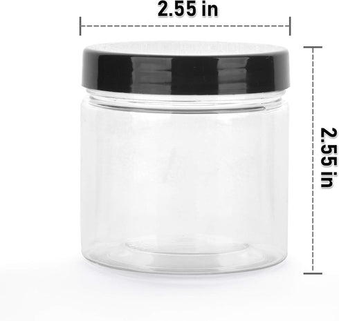 Healthy Packers 4oz Plastic Jars with Lids - Small Clear Jars with Lids - Lotion Containers with Lids | 4 oz Plastic Mason Jars with lids | Cream ...