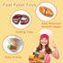 Play Food Toy Set for Kids Kitchen, Pretend Removable Fast Food Playset Cutting Toy with Hamburger ? French Fries Combo, Role Play Educational Kit...