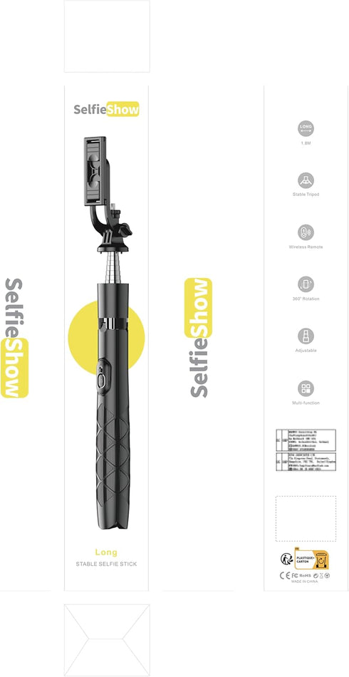 71" Phone Tripod & Selfie Stick, All in One Extendable Cell Phone Tripod with Wireless Remote, Tripod Stand for iPhone & Travel Tripod 360° Rotati...