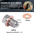 M12x1.75 Magnetic Oil Drain Plug, Stainless Steel Sump Drain Nut Bolt with 5 Crush Gaskets, Leak-proof Vehicle Engine Oil Drain Plug Replacement, ...
