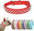 Spiked Dog Collar Leash Set Leather Strap Mushroom Rivet Spiky Stud Spike Studded Pet Cat Xs Small Medium Large Dogs Girls Puppy Boy Terrier Kitte...