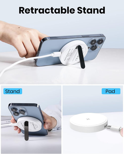 Magnetic Wireless Charger for Apple: MGG Mag-Safe Charging Pad for iPhone 15/14/13/12 Pro Max/Plus/Mini - Mag Charger Pad for AirPods Pro 3 2 with...