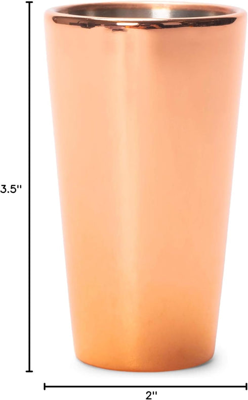 Cork Pops Arctic Chill Copper-Tone 2 Ounce Freezer Gel Shot Glass Set of 2...