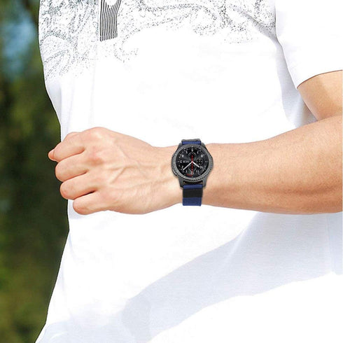 Maxjoy for Galaxy Watch 46mm Bands, Galaxy Watch 3 45mm Band, Gear S3 Frontier Bands, Men Nylon 22mm Quick Release Replacement Strap Compatible wi...