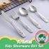 Kids Silverware Set Toddler Utensils 18/8 Stainless Steel 4PCS Fork Spoon and Knife Cutlery Child Flatware for Age 3+...