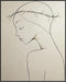 Posterizer 1 pcs-black and white-minimalist drawing style-line art woman with hair piece-Abstract & Modern Art Gift for Men Women Entrepreneur Te...