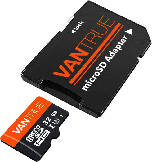 Vantrue 32GB microSDHC Card with Adapter, U3, UHS-I High Speed SD Card for Dash Cams & Home Security System Video Cameras...