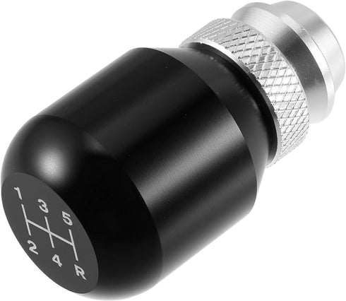 X AUTOHAUX 1 Set 5 Speed Universal Car Adjustable Gear Shift Knob Aluminum Alloy Shift Stick Knob Black for Most Manual Vehicles...