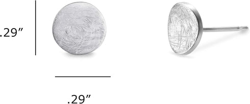 Boma Jewelry Sterling Silver Iced Finish Circle Stud Earrings...