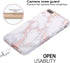 BAISRKE Shiny Rose Gold White Marble Design Clear Bumper Matte TPU Soft Rubber Silicone Cover Phone Case Compatible with iPhone 7 Plus iPhone 8 Pl...