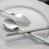 DEVICO Travel Utensils With Case, 18/8 Stainless Steel Camping Utensils, Reusable Portable Silverware Cutlery Set For Lunch Box, Include Fork Spoo...
