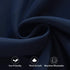 Aquazolax French Door Curtains Drapes - Readymade Solid Blackout Glass Door Side Panels 54x40 Inches Privacy with Tiebacks - 1 Piece, Navy Blue...