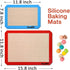 Silicone Baking Mat Set, 2 Half Sheets Silicone Mats (15.8 x 11.8 IN) and 1 Quarter Sheet Baking Mat (11.8 x 7.8 IN), Set of 3 Silicone Baking She...
