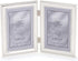 Lawrence Frames Hinged Double (Vertical) Metal Picture Frame Silver-Plate with Delicate Beading, 4 by 6-Inch...