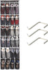24 Pockets Over The Door Hanging Shoe Organizer, 12 Large Mesh Pockets Closet Holder Hanger Storage Bag Rack with Hook (B-Black2)...