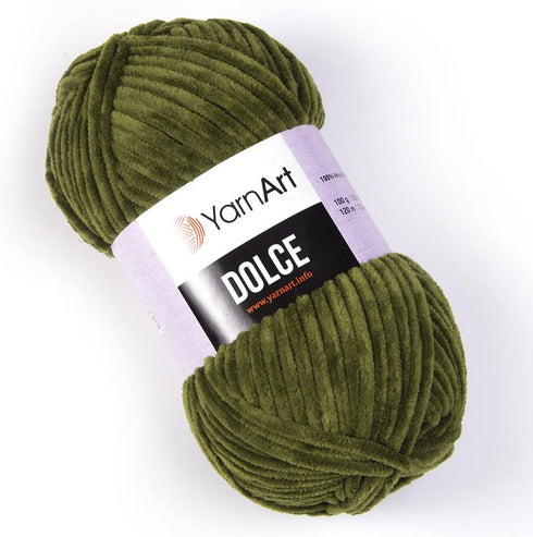 Yarn Art Dolce Yarn 100% MicroPolyester Velvet Blanket Amigurumi Super Bulky :6 Baby Chenille Yarn (1 Skein, 772)...
