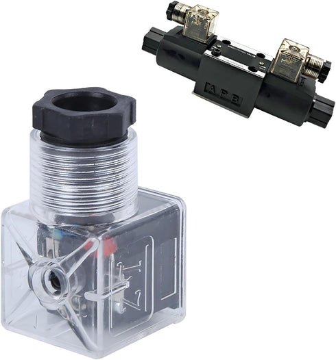 Hydraulic Solenoid Coil Plug, Solenoid Valve Coil,Transparent Voltage Universal Accessories with Light without Wire DC24 5Pcs...