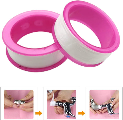 10Pcs White 3M Industrial Sealant Tape White Thread Seal Tape Plumbing Tape Tape Thread Tape Plumber Tape for Shower Head,Pipe Sealing,Thread Seal...