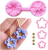 Keoker Flower Petal Clay Cutters - Polymer Clay Cutters for Earrings Making, 4 Shapes with Polymer Clay Petal Press Mold, Clay Cutters for Polymer...