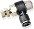 TAILONZ PNEUMATIC 3 Pack SL-3/8-N2 Push to Connect Air Line Fitting Air Flow Control Valve 3/8 Inch od 1/4 Inch Npt Elbow 90 Degree Air Speed Cont...