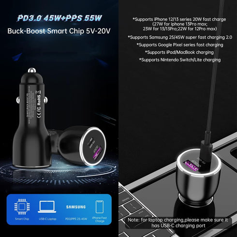 45W Super Fast Charger USB Type C Combo Kit Wall/Car Charger PD PPS for Samsung Galaxy S24 S23 S22 Ultra Plus S21 S20 Note 10 A25 A15 A53 A52 5G i...