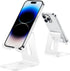 Urmust Acrylic Phone Stand for Desk Transparent Cell Phone Stand, Clear Phone Holder for Desk, Office Desk Accessories,Desk Decor, Phone Accessori...
