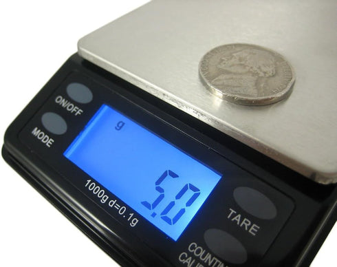 Mini Bench Digital Pocket Scale, 1000 x 0.1gm, Black/Silver...