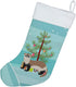 Caroline's Treasures BB9245CS Ferret Christmas Christmas Stocking, Teal Fireplace Hanging Stockings Christmas Season Party Decor Family Holiday De...