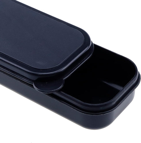 MY MIRONEY 4PCS Portable Travel Tableware Box Black Flatware Storage Box Case Travel Utensils Cutlery Case for Fork Spoon Chopsticks...