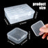 2 Pack Bead Organizers Box Clear Mini Plastic Bead Storage Containers Transparent 13 Pieces Storage Box with Lid...