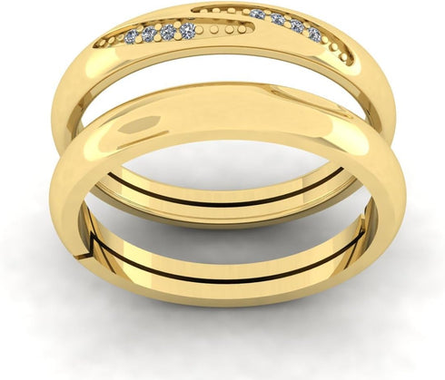 His Hers Couples Matching Rings Women's CZ Wedding Engagement Ring Bridal Sets & Men's...