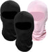 3 Pack Balaclava Face Mask, Ski Mask for Men Women, UV Protection Windproof Scarf for Motorcycle Snowboard Cycling 2 Black/1 Pink...