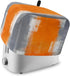 Toaster Dust Cover with Pockets, Orange and Grey Abstract Art Texute Soft Washable 2 Slice Toaster Cover, Dust-proof Cover for Small Appliance Cov...