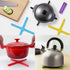 SourceTon 6 Pack Non-Slip Foldable Silicone Trivets in Cute Colors, Silicone Pot Holder, Hot Pad, Pot Holder, Free Bonus Spoon Rest/Balloon Whisk ...