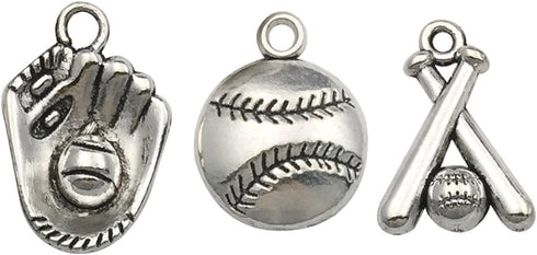 Ball Sports Charms-60pcs Alloy Ball Games Baseball Sports Charms For Crafting DIY Necklace Earrings Bracelet Jewelry Making Accessaries (M130)...