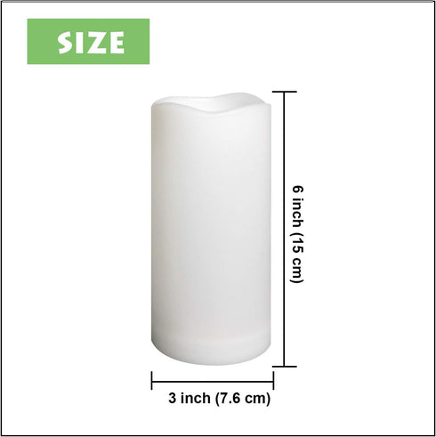 Waterproof Outdoor Flameless Pillar Candles with Timer Battery Operated Electric LED Candle Set for Gift Home Décor Party Wedding Supplies Garden ...