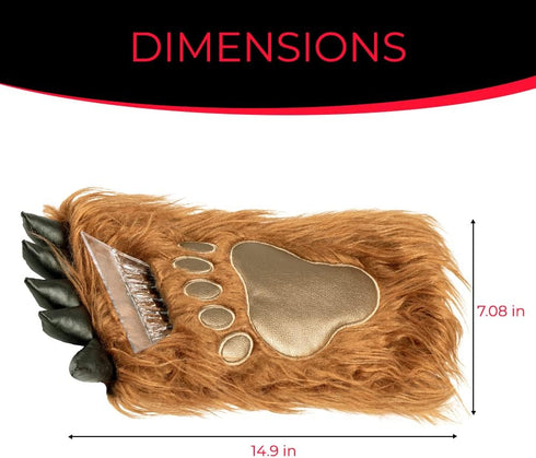 Gears Out Massive Bigfoot Hand Ice Scraper - Bigfoot Gifts - Sasquatch Claw Faux Fur Hand Warmer with Built in Ice Scraper Foam Grip Novelty Winte...