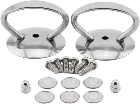 Universal Pot Lid Cover Knob Handle,Stainless Steel Replacement Cookware Pot Lid Handgrip Knob with Three Length Mounting Screws and Silicone Wash...