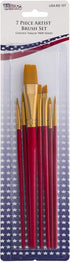 U.S. Art Supply Golden Taklon 7-Piece Nylon Hair Artist Paint Brush Set...