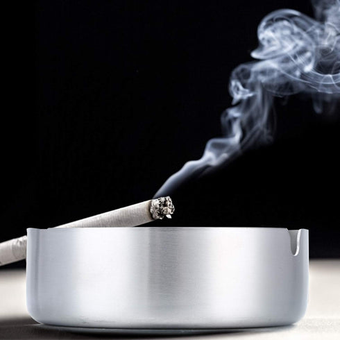 Pack of 3 Cigar Ashtray Tabletop Round Stainless Steel Ash Tray Suitable for Cigarette Ash Holder for Home...