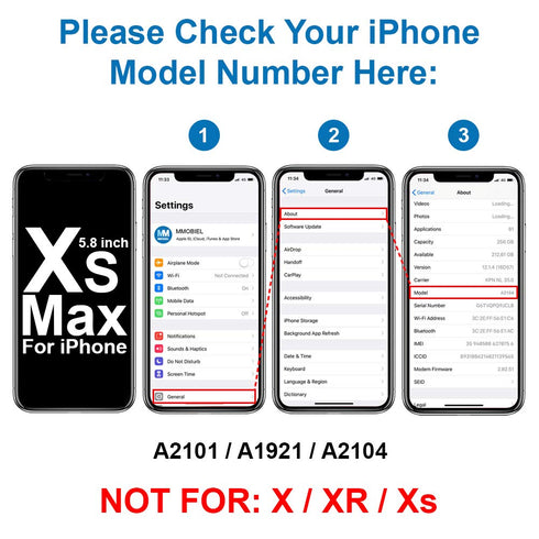 MMOBIEL Earpiece Speaker Compatible with iPhone Xs Max - 6.5 inch - 2018 - Earspeaker/Ear Piece Replacement - Incl. Proximity Sensor and Screwdriv...