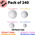 240 Pack Foam Balls -Craft Balls DIY Home, School Craft Project -240 Bulk Foam Balls, 4 Sizes .8’’, 1.2’’, 1.6’’, 2’’ Inches...