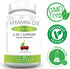 Chewable Vitamin D3 with K2 – 2-in-1 Bone & Heart Health Support – Immune Booster – Natural Cherry Flavor – 90 Tablets for Adults & Kids...
