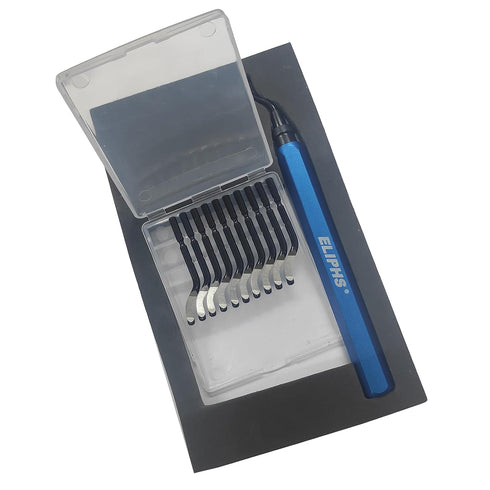 Deburring Tool Kit with 11pcs HSS Blades, Deburring Tool for Metal Resin Plastic Wood Aluminum Copper | 3D Printing | Pipe deburring, 360 Degree R...