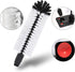 Water Bottle Cleaning Brush Glass Cup Washer with Suction Base 3 Head Bristle Brush for Beer Cup, Long Leg Cup, Red Wine Glass and More Bar Kitche...