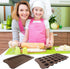 4 Pcs Silicone Chocolate Molds, Non-Stick Chocolate Bar Mold Break-Apart Candy Mold Ice Cube Tray Silicone Baking Mould...