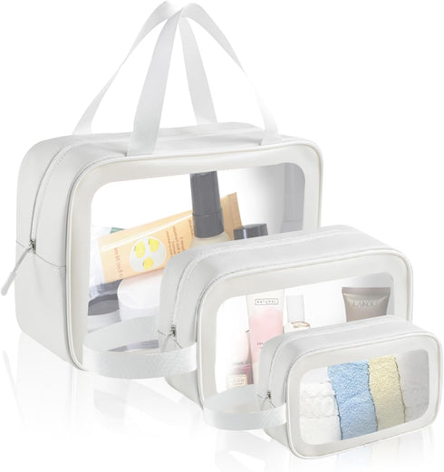 Toiletry Bag for Women and Men (3PC- Travel Size ToiIetries)– Waterproof Toiletry Bag, Travel Toiletry Bag, Clear Toiletry Bag, Clear Makeup Bag, ...
