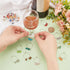 BENECREAT 24 PCS Acrylic Wine Glass Charm, Faux Gemstone Beaded Tassel Wine Glass Charm with Brass Wine Glass Charm Ring, For Wedding Receptions, ...