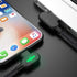 USB 90 Degree Right Angle Design Gaming LED Nylon Braided Sync Charge Double Size USB Reversible Data 6FT/1.8M Cable Compatible New Phone/Pad/Pod ...